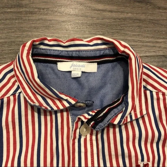 JACADI Paris long sleeve button down shirt Size 2 - Picture 4 of 9